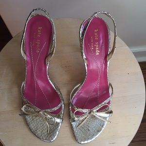 FINAL PRICE DROP! Kate Spade Gold Sandals